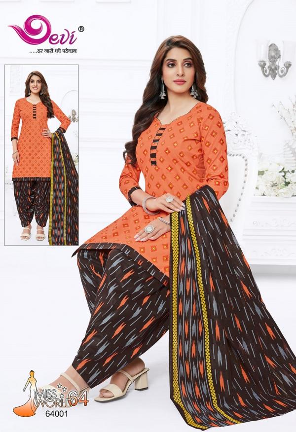 Devi Miss World Vol-64 Cambric Cotton Designer Dress Material